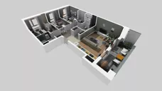 4 pokoje, mieszkanie 76,43 m², piętro 1, oferta nr E/10, Apartamenty Literacka bud. E i F, Warszawa, Bielany, Piaski, ul. Literacka