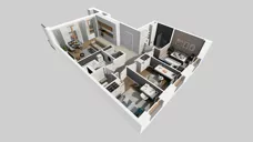 4 pokoje, mieszkanie 76,43 m², piętro 1, oferta nr E/10, Apartamenty Literacka bud. E i F, Warszawa, Bielany, Piaski, ul. Literacka