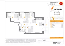 4 pokoje, mieszkanie 71,85 m², piętro 1, oferta nr E/79, Apartamenty Literacka bud. E i F, Warszawa, Bielany, Piaski, ul. Literacka