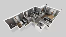 4 pokoje, mieszkanie 71,85 m², piętro 1, oferta nr E/79, Apartamenty Literacka bud. E i F, Warszawa, Bielany, Piaski, ul. Literacka