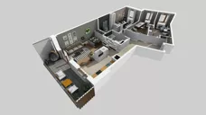 4 pokoje, mieszkanie 89,95 m², piętro 1, oferta nr E/83, Apartamenty Literacka bud. E i F, Warszawa, Bielany, Piaski, ul. Literacka