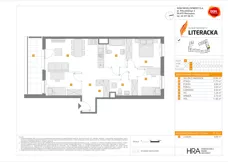 4 pokoje, mieszkanie 76,92 m², piętro 2, oferta nr E/85, Apartamenty Literacka bud. E i F, Warszawa, Bielany, Piaski, ul. Literacka