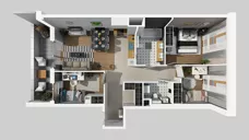 4 pokoje, mieszkanie 76,92 m², piętro 2, oferta nr E/85, Apartamenty Literacka bud. E i F, Warszawa, Bielany, Piaski, ul. Literacka
