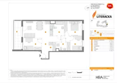 4 pokoje, mieszkanie 77,20 m², piętro 4, oferta nr E/99, Apartamenty Literacka bud. E i F, Warszawa, Bielany, Piaski, ul. Literacka