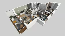 4 pokoje, mieszkanie 72,08 m², piętro 4, oferta nr E/100, Apartamenty Literacka bud. E i F, Warszawa, Bielany, Piaski, ul. Literacka