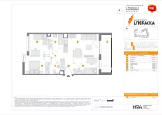 4 pokoje, mieszkanie 63,71 m², piętro 1, oferta nr F/3, Apartamenty Literacka bud. E i F, Warszawa, Bielany, Piaski, ul. Literacka