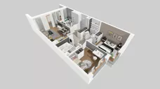 4 pokoje, mieszkanie 63,71 m², piętro 1, oferta nr F/3, Apartamenty Literacka bud. E i F, Warszawa, Bielany, Piaski, ul. Literacka