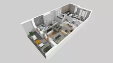 4 pokoje, mieszkanie 63,71 m², piętro 1, oferta nr F/3, Apartamenty Literacka bud. E i F, Warszawa, Bielany, Piaski, ul. Literacka