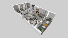 4 pokoje, mieszkanie 63,71 m², piętro 1, oferta nr F/3, Apartamenty Literacka bud. E i F, Warszawa, Bielany, Piaski, ul. Literacka