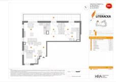 4 pokoje, mieszkanie 88,01 m², piętro 1, oferta nr F/70, Apartamenty Literacka bud. E i F, Warszawa, Bielany, Piaski, ul. Literacka