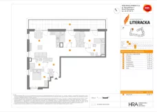 4 pokoje, mieszkanie 88,04 m², piętro 4, oferta nr F/85, Apartamenty Literacka bud. E i F, Warszawa, Bielany, Piaski, ul. Literacka