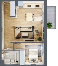 2 pokoje, mieszkanie 47,59 m², piętro 1, oferta nr A/18, Osobowicka 114, Wrocław, Osobowice-Rędzin, Fabryczna, ul. Osobowicka 114