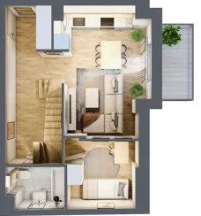 3 pokoje, mieszkanie 58,28 m², piętro 2, oferta nr A/10, Osobowicka 114, Wrocław, Osobowice-Rędzin, Fabryczna, ul. Osobowicka 114