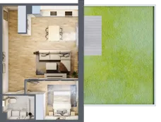 2 pokoje, mieszkanie 47,25 m², parter, oferta nr A/13, Osobowicka 114, Wrocław, Osobowice-Rędzin, Fabryczna, ul. Osobowicka 114