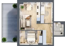 3 pokoje, mieszkanie 49,19 m², piętro 1, oferta nr B/33, Osobowicka 114, Wrocław, Osobowice-Rędzin, Fabryczna, ul. Osobowicka 114