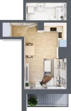 1 pokój, mieszkanie 26,18 m², piętro 1, oferta nr B/47, Osobowicka 114, Wrocław, Osobowice-Rędzin, Fabryczna, ul. Osobowicka 114