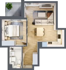 2 pokoje, mieszkanie 40,98 m², piętro 1, oferta nr B/51, Osobowicka 114, Wrocław, Osobowice-Rędzin, Fabryczna, ul. Osobowicka 114