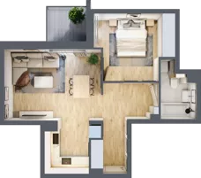 2 pokoje, mieszkanie 47,94 m², piętro 1, oferta nr B/34, Osobowicka 114, Wrocław, Osobowice-Rędzin, Fabryczna, ul. Osobowicka 114