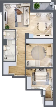 3 pokoje, mieszkanie 65,95 m², piętro 2, oferta nr B/19, Osobowicka 114, Wrocław, Osobowice-Rędzin, Fabryczna, ul. Osobowicka 114