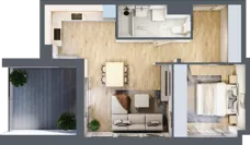 2 pokoje, mieszkanie 47,20 m², piętro 2, oferta nr B/15, Osobowicka 114, Wrocław, Osobowice-Rędzin, Fabryczna, ul. Osobowicka 114