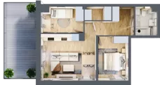 3 pokoje, mieszkanie 51,53 m², piętro 1, oferta nr B/32, Osobowicka 114, Wrocław, Osobowice-Rędzin, Fabryczna, ul. Osobowicka 114