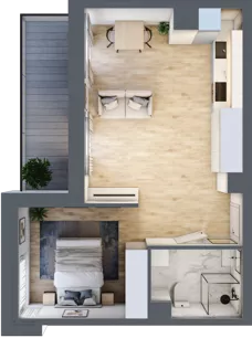 1 pokój, mieszkanie 40,91 m², piętro 3, oferta nr E/109, 29. Aleja, Kraków, Stare Miasto, Warszawskie, ul. Prandoty 10c / al. 29 Listopada