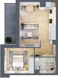 2 pokoje, mieszkanie 40,60 m², piętro 6, oferta nr E/139, 29. Aleja, Kraków, Stare Miasto, Warszawskie, ul. Prandoty 10c / al. 29 Listopada