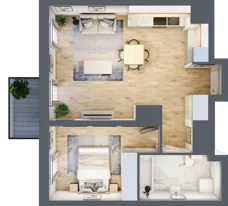2 pokoje, apartament 46,26 m², piętro 1, oferta nr D/95, Apartamenty Park Matecznego, Kraków, Podgórze, Mateczny, ul. Rydlówka 5