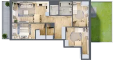 4 pokoje, mieszkanie 81,68 m², parter, oferta nr A/29, Apartamenty Beethovena, Warszawa, Mokotów, Sielce, ul. Dziekońskiego 4