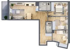 4 pokoje, mieszkanie 75,95 m², piętro 2, oferta nr A/59, Apartamenty Beethovena, Warszawa, Mokotów, Sielce, ul. Dziekońskiego 4