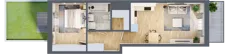 2 pokoje, mieszkanie 44,32 m², parter, oferta nr A/45, Apartamenty Beethovena, Warszawa, Mokotów, Sielce, ul. Dziekońskiego 4