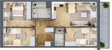 4 pokoje, mieszkanie 73,82 m², piętro 1, oferta nr A/30, Apartamenty Beethovena, Warszawa, Mokotów, Sielce, ul. Dziekońskiego 4