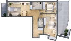 4 pokoje, mieszkanie 75,95 m², parter, oferta nr A/49, Apartamenty Beethovena, Warszawa, Mokotów, Sielce, ul. Dziekońskiego 4