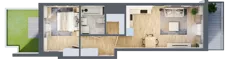 2 pokoje, mieszkanie 44,07 m², parter, oferta nr A/75, Apartamenty Beethovena, Warszawa, Mokotów, Sielce, ul. Dziekońskiego 4