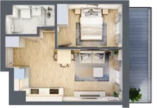 2 pokoje, mieszkanie 35,36 m², parter, oferta nr B/2, Apartamenty Beethovena, Warszawa, Mokotów, Sielce, ul. Dziekońskiego 4