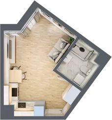 1 pokój, mieszkanie 25,86 m², piętro 4, oferta nr D/13, Apartamenty Beethovena, Warszawa, Mokotów, Sielce, ul. Dziekońskiego 4