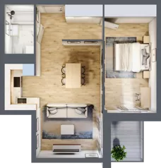 2 pokoje, mieszkanie 50,29 m², piętro 6, oferta nr B/88, Apartamenty nad Oławką 2, Wrocław, Przedmieście Oławskie, Krzyki, ul. Krakowska 98a