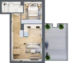 2 pokoje, mieszkanie 41,74 m², piętro 2, oferta nr B/92, Apartamenty nad Oławką 2, Wrocław, Przedmieście Oławskie, Krzyki, ul. Krakowska 98a