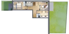 2 pokoje, mieszkanie 47,07 m², parter, oferta nr B/29, Apartamenty nad Oławką 2, Wrocław, Przedmieście Oławskie, Krzyki, ul. Krakowska 98a
