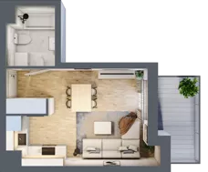 1 pokój, mieszkanie 25,97 m², piętro 5, oferta nr B/83, Apartamenty nad Oławką 2, Wrocław, Przedmieście Oławskie, Krzyki, ul. Krakowska 98a