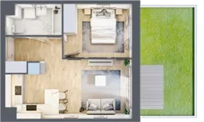 2 pokoje, mieszkanie 37,30 m², parter, oferta nr C/1, 29. Aleja bud. C, Kraków, Stare Miasto, Warszawskie, al. 29 Listopada
