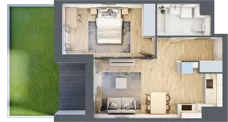2 pokoje, mieszkanie 41,45 m², piętro 1, oferta nr C/10, 29. Aleja bud. C, Kraków, Stare Miasto, Warszawskie, al. 29 Listopada
