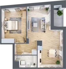 2 pokoje, mieszkanie 55,60 m², piętro 3, oferta nr C/27, 29. Aleja bud. C, Kraków, Stare Miasto, Warszawskie, al. 29 Listopada