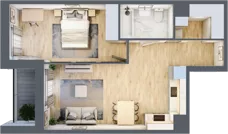 2 pokoje, mieszkanie 47,80 m², piętro 1, oferta nr C/57, 29. Aleja bud. C, Kraków, Stare Miasto, Warszawskie, al. 29 Listopada