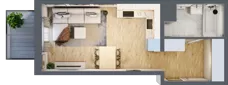 1 pokój, mieszkanie 29,55 m², piętro 1, oferta nr D/11, Osiedle Rapsodia 2, Wrocław, Karłowice-Różanka, Różanka, ul. Wołowska 5