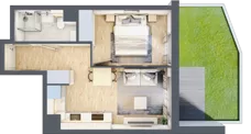 2 pokoje, mieszkanie 36,52 m², parter, oferta nr A/31, Osiedle Urbino 5, Warszawa, Włochy, Raków, ul. Równoległa