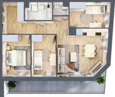 4 pokoje, mieszkanie 66,26 m², piętro 3, oferta nr A/82, Osiedle Międzyleska 3, Wrocław, Tarnogaj, Krzyki, ul. Międzyleska