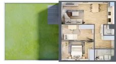 3 pokoje, mieszkanie 57,88 m², piętro 1, oferta nr A/8, Osiedle Międzyleska 3, Wrocław, Tarnogaj, Krzyki, ul. Międzyleska