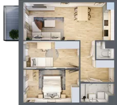 3 pokoje, mieszkanie 57,88 m², piętro 3, oferta nr A/30, Osiedle Międzyleska 3, Wrocław, Tarnogaj, Krzyki, ul. Międzyleska