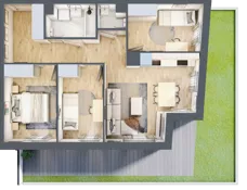 4 pokoje, mieszkanie 64,73 m², parter, oferta nr A/67, Osiedle Międzyleska 3, Wrocław, Tarnogaj, Krzyki, ul. Międzyleska